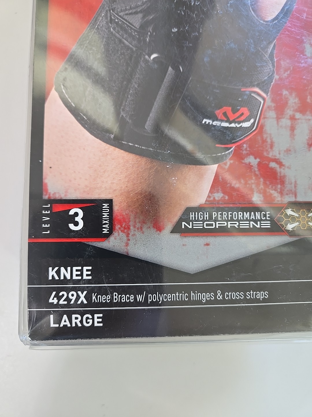 McDavid 429X Hinged Knee Brace Support Level 3 Maximum Black Large Latex Free