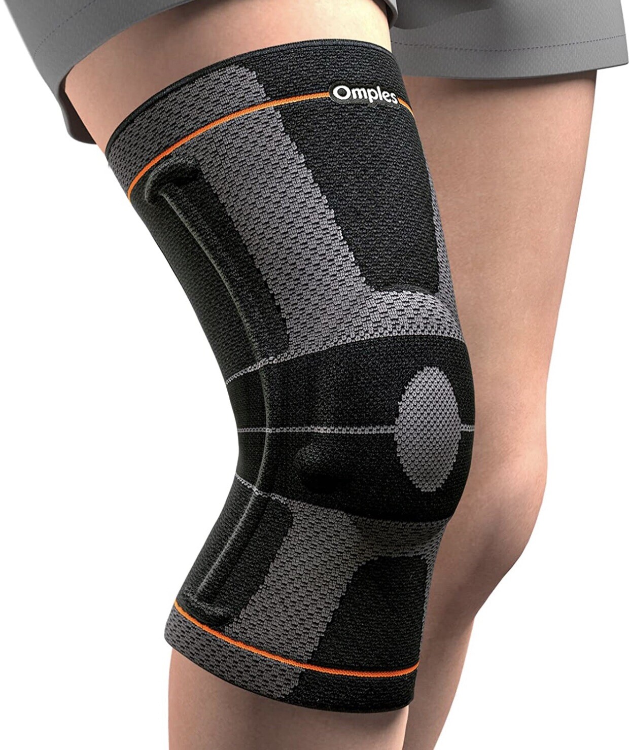 Omples Knee Compression Sleeve for Men Women Knee Brace with Side Stabilizers