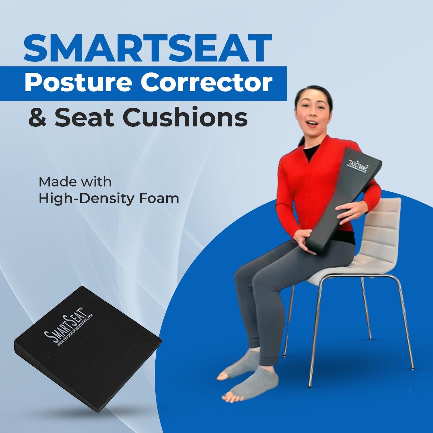 SmartSeat Posture Corrector Cushion with Wedges, Leg Crossing Prevention Ergo…