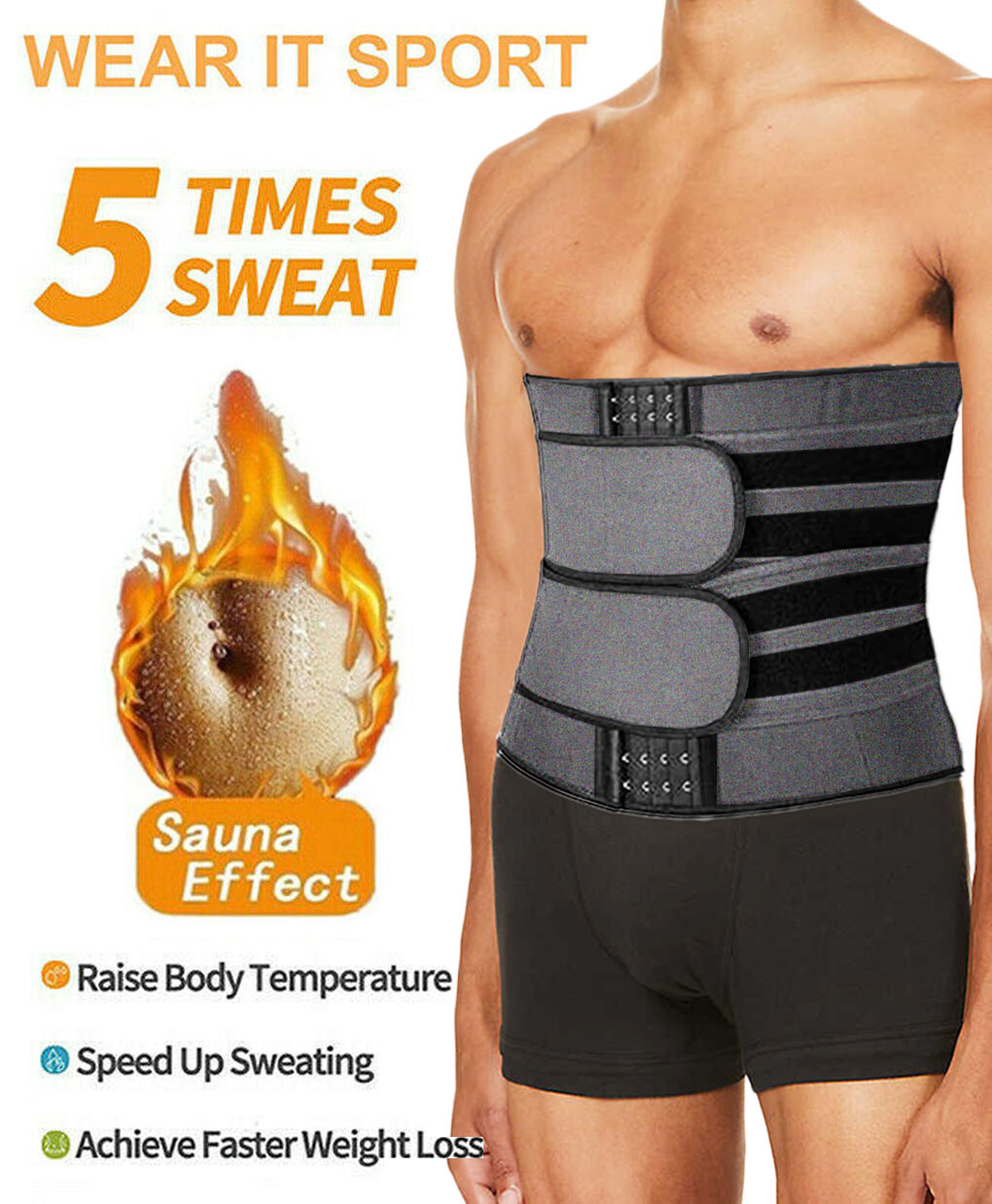 Double Pull Lumbar Brace Back Support Lower Adjustable Waist Trainer Belt Black