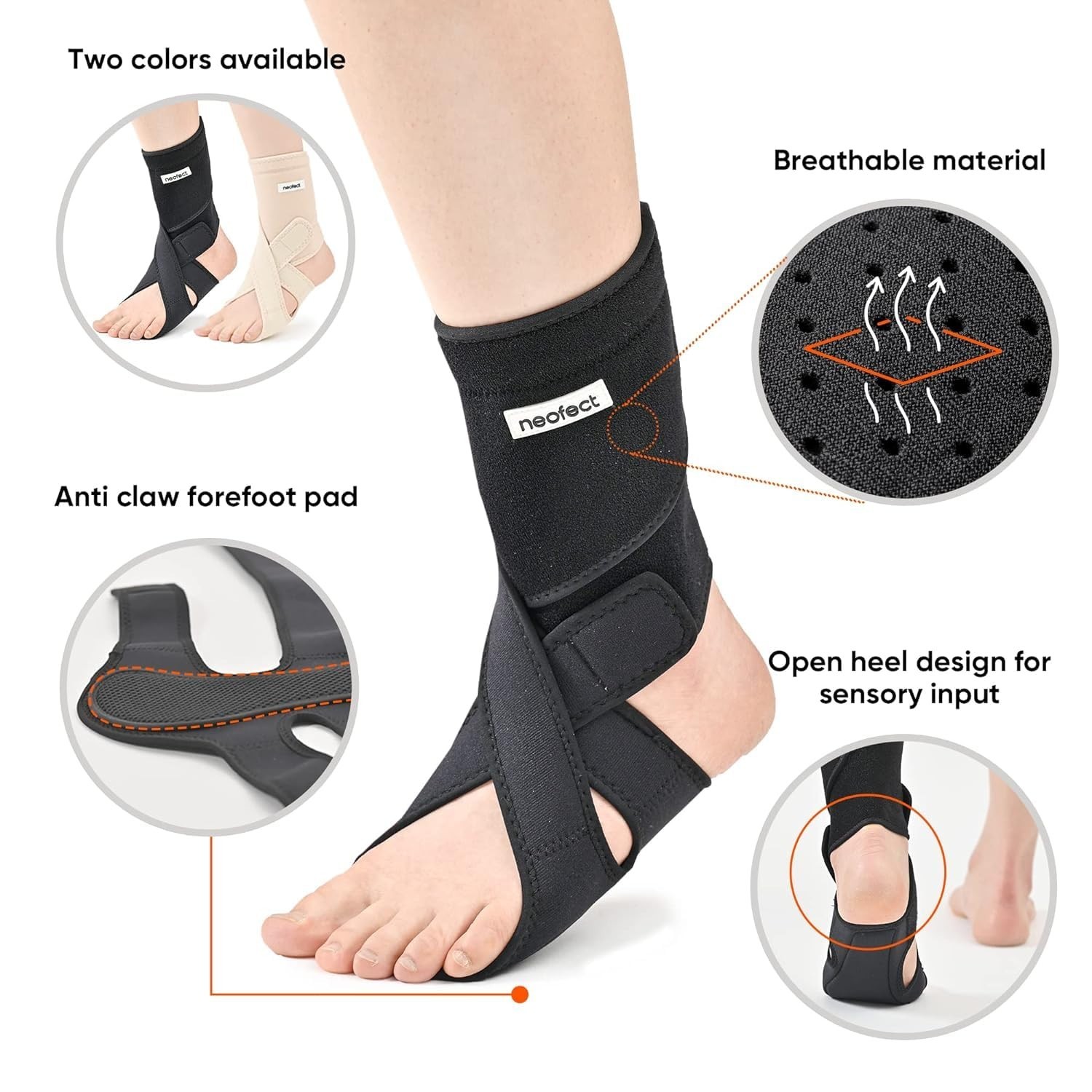 NEOFECT Drop Foot Brace – Adjustable AFO Ankle Brace for Walking & Stroke Rec…