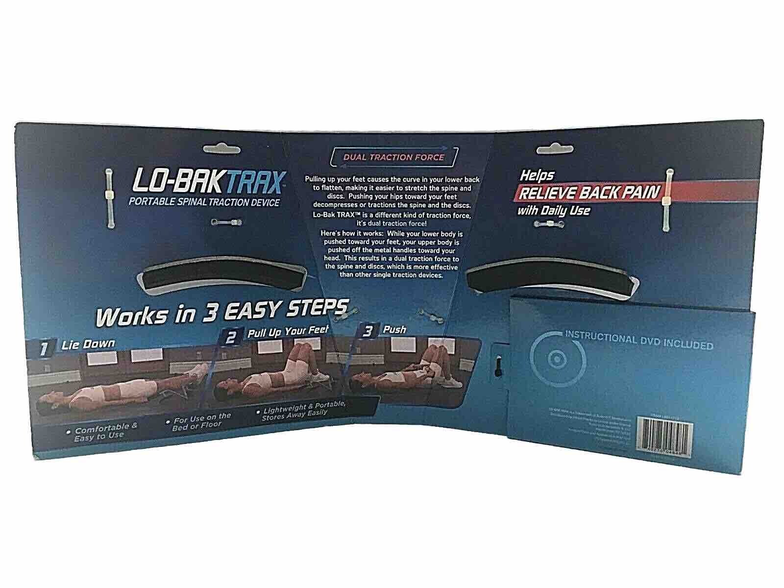 LO-BAK TRAX Portable Spine Traction Device w/ Instructional DVD Sciatica