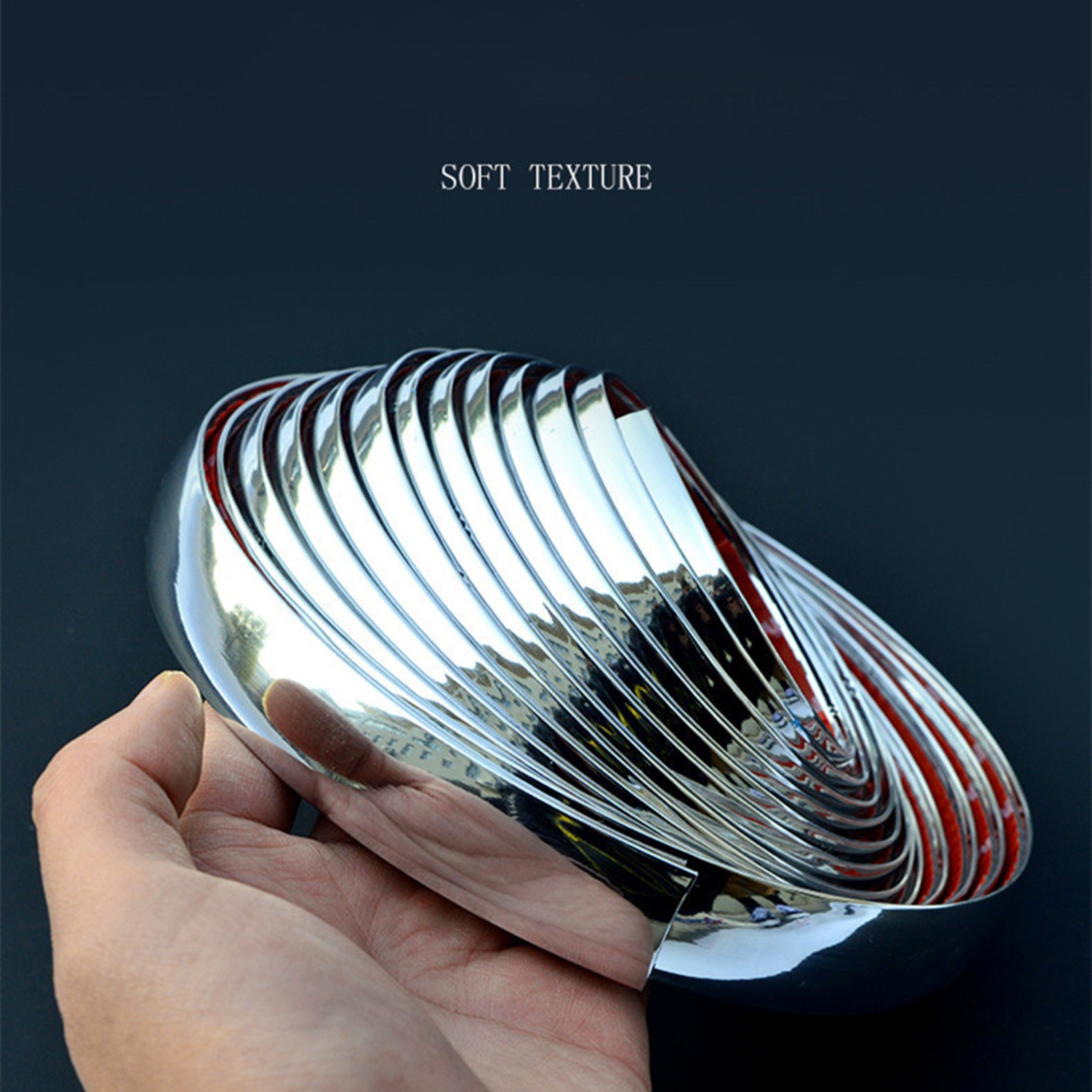 Durable Silver Car Chrome Styling Decor Moulding Trim Strip Tape Multi-size