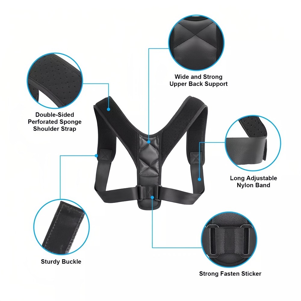 Back Brace Posture Corrector Women Men Shoulder Straightener Adjustable Support