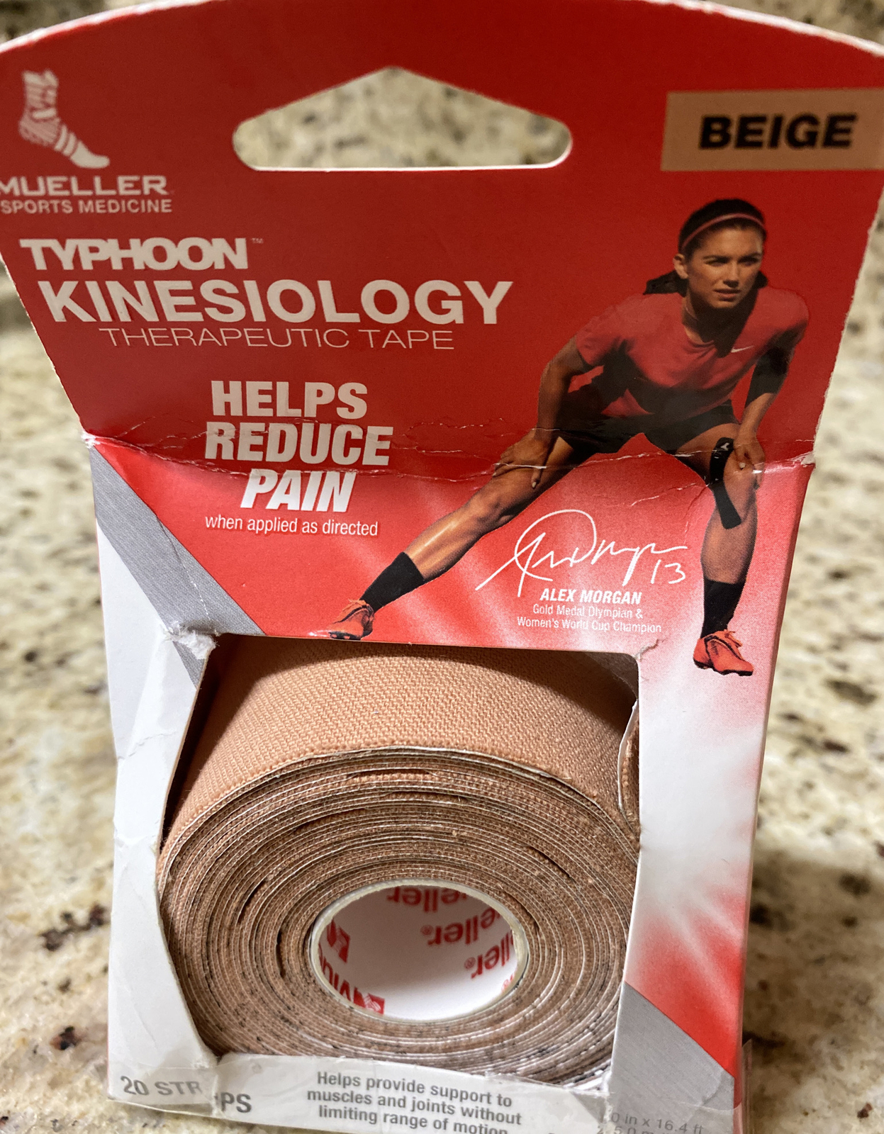 Mueller Typhoon Kinesiology Therapeutic Tape Beige Class 1 Medical Device
