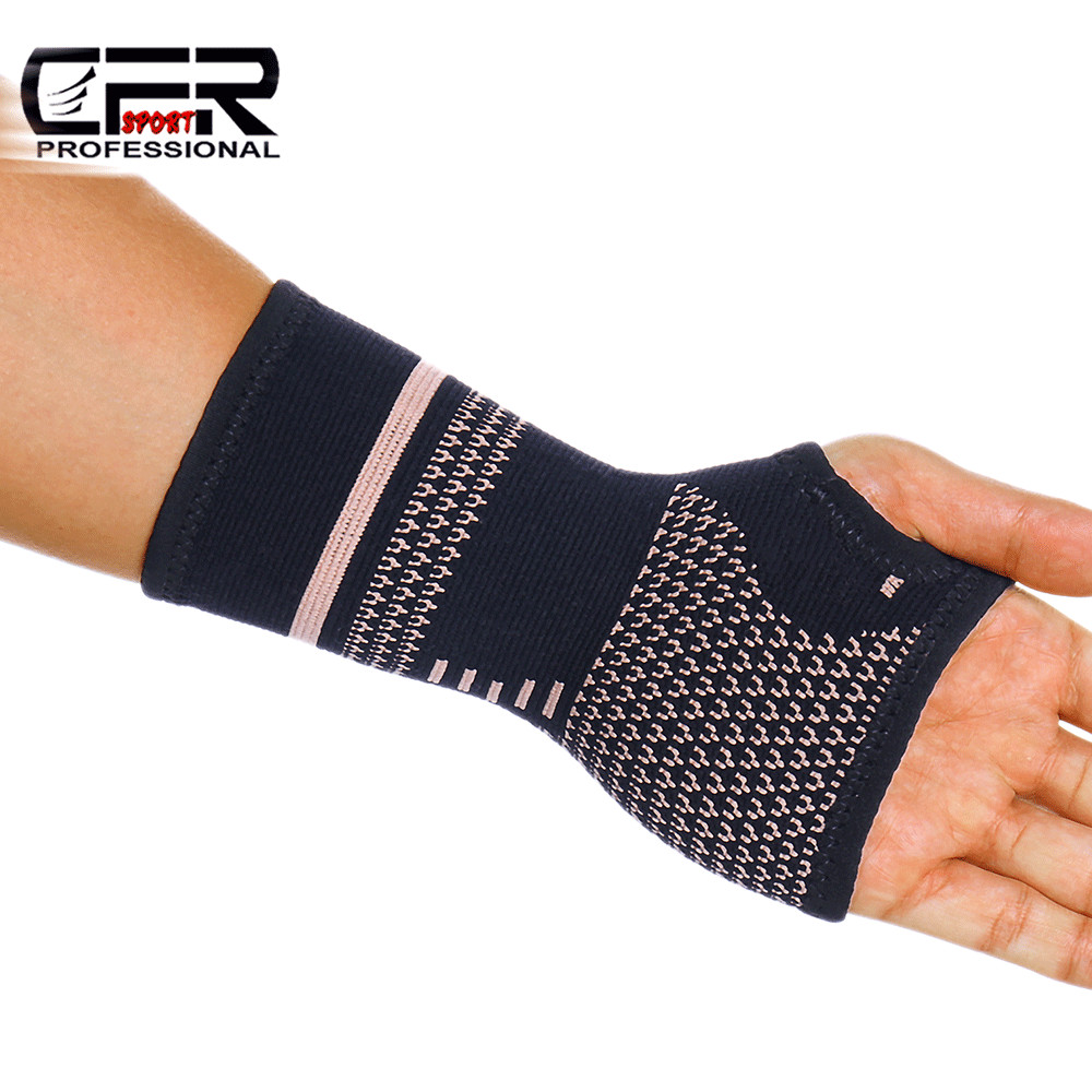 Copper Wrist Support Brace Compression Arthritis Sport Carpal Tunnel Hand Pain D