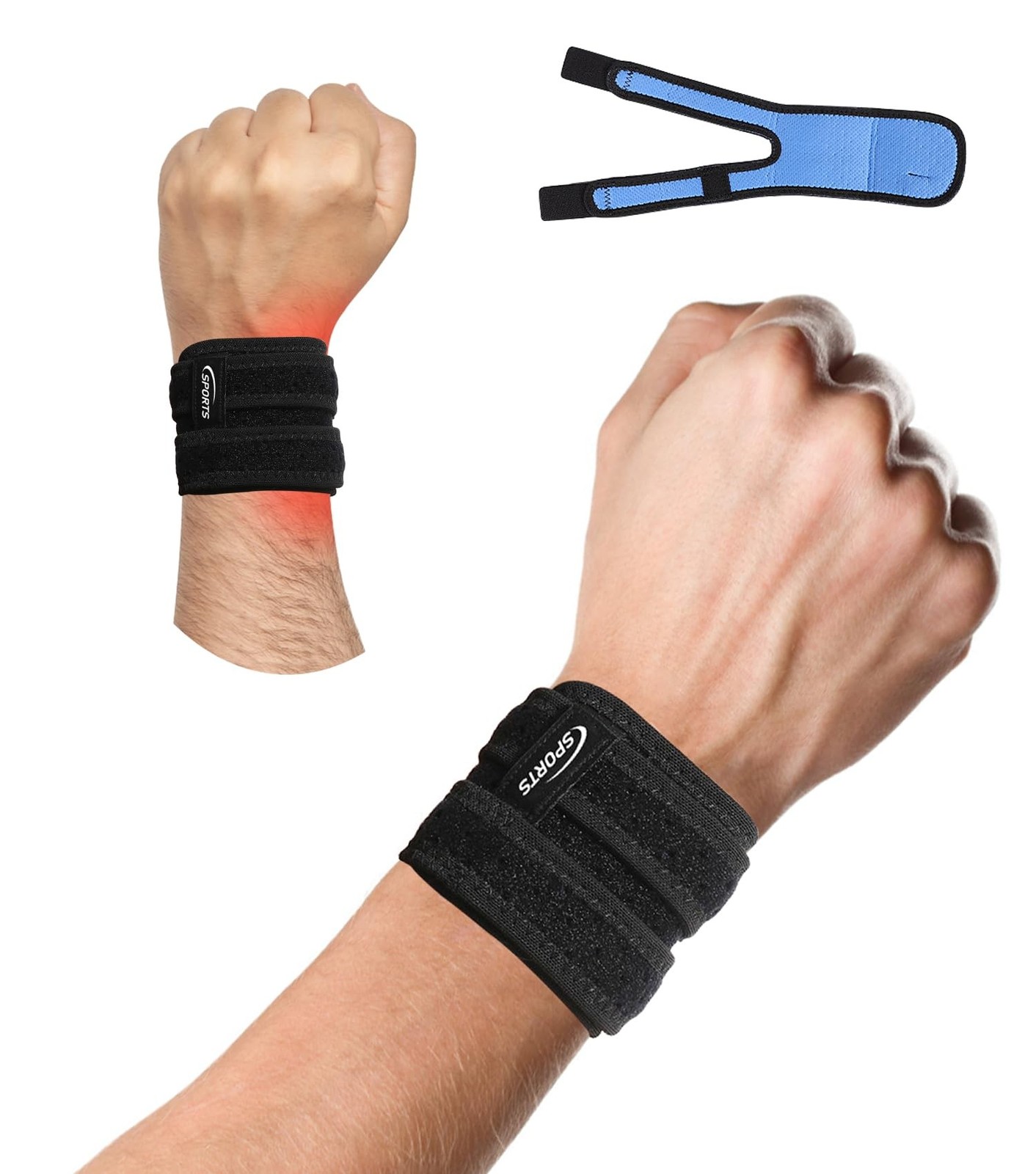 2pcs TFCC Wrist Brace, Adjustable Wrist Support for Tendonitis, Pain Relief, …