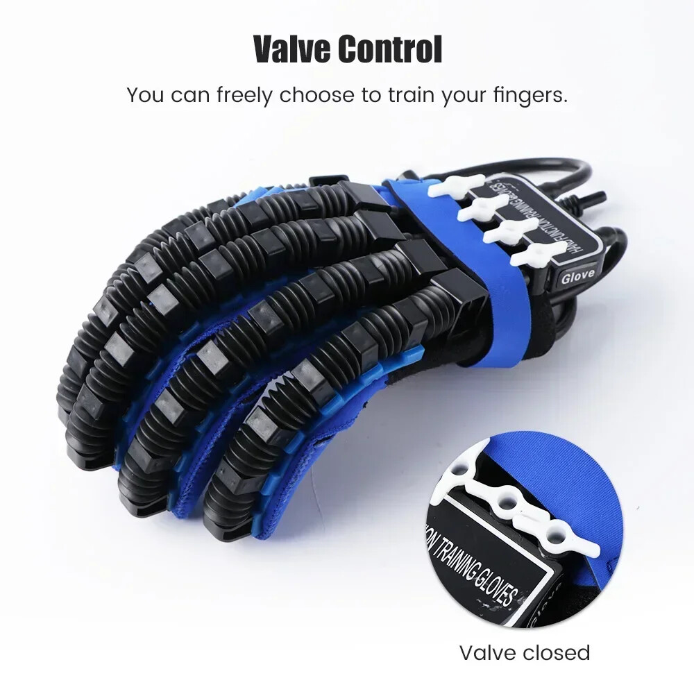 Left & Right Hand Finger Rehabilitation Exerciser Robot Gloves Training Therapy