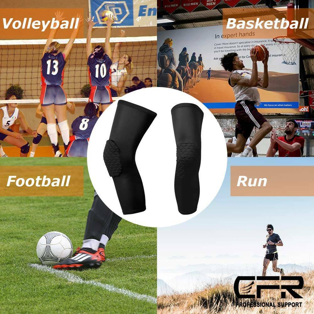 Compression Sleeve Support Leg Knee Brace Pad Socks Sport Basketball Men Women H