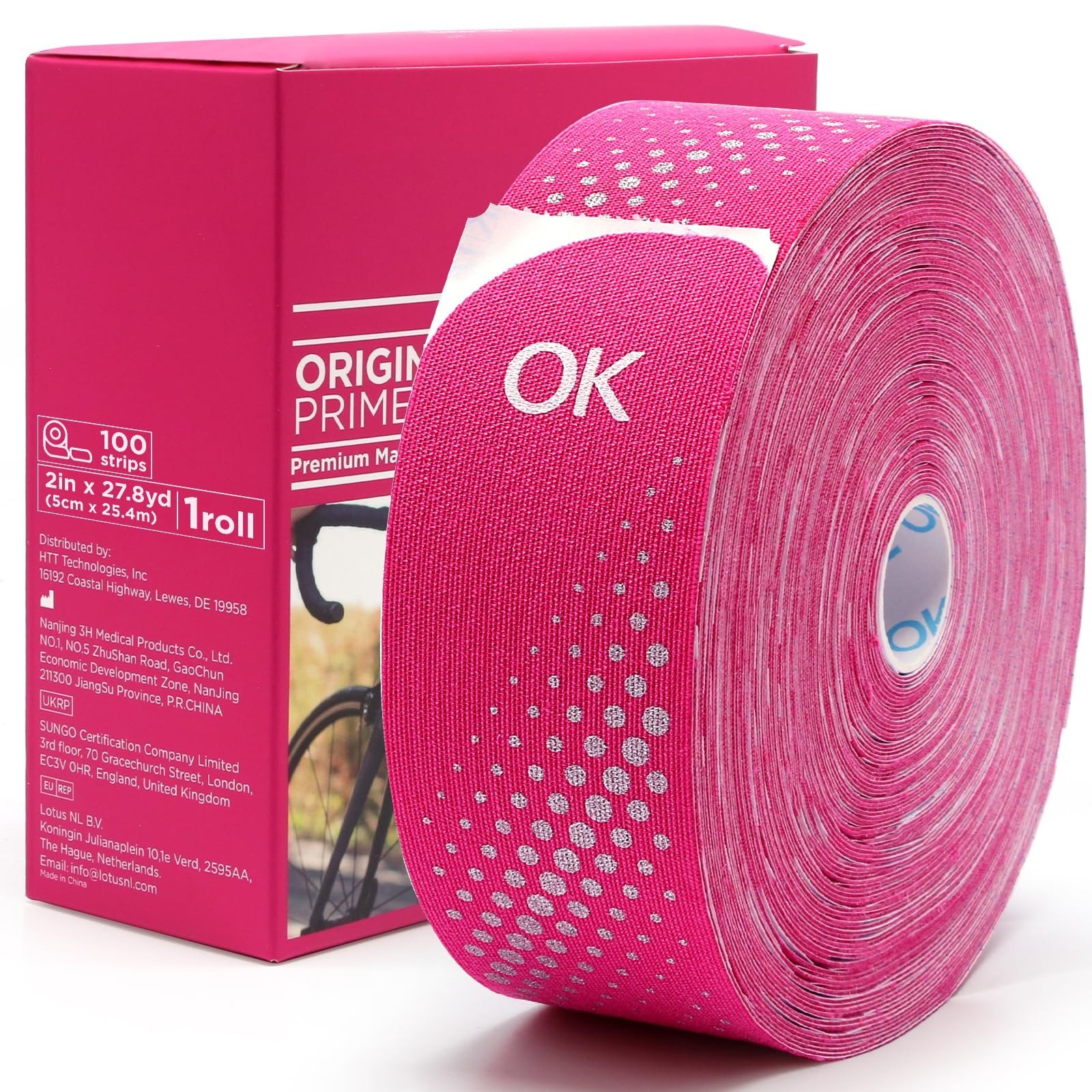 Kinesiology Tape Precut 100 Strips 2″ x 27.8yd – Waterproof Athletic Muscle Supp