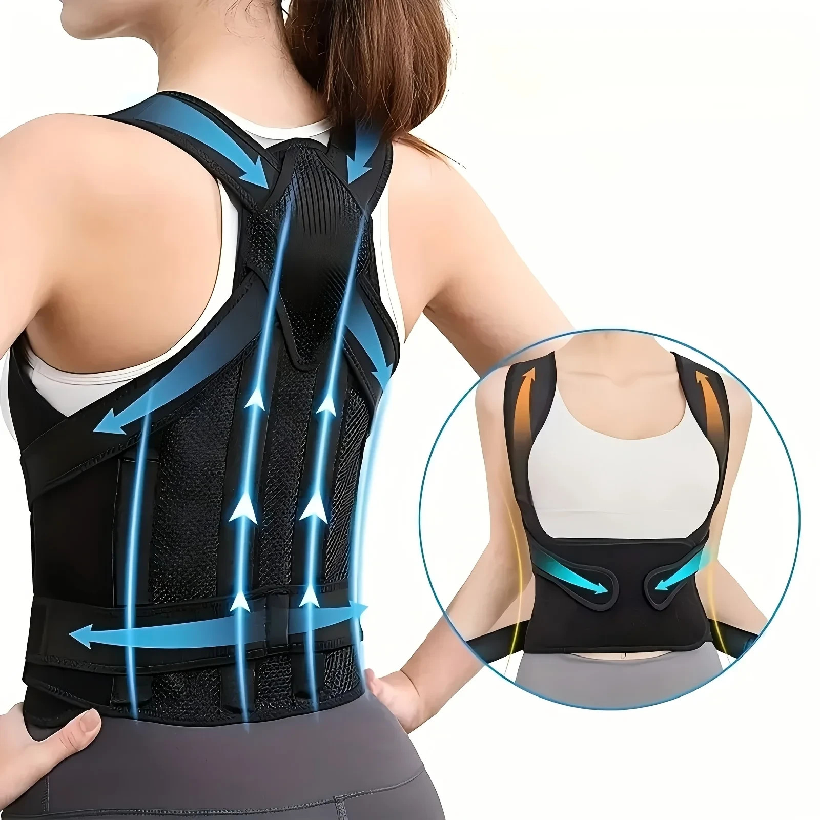 Back Brace Posture Corrector Women Men Shoulder Straightener Adjustable Support