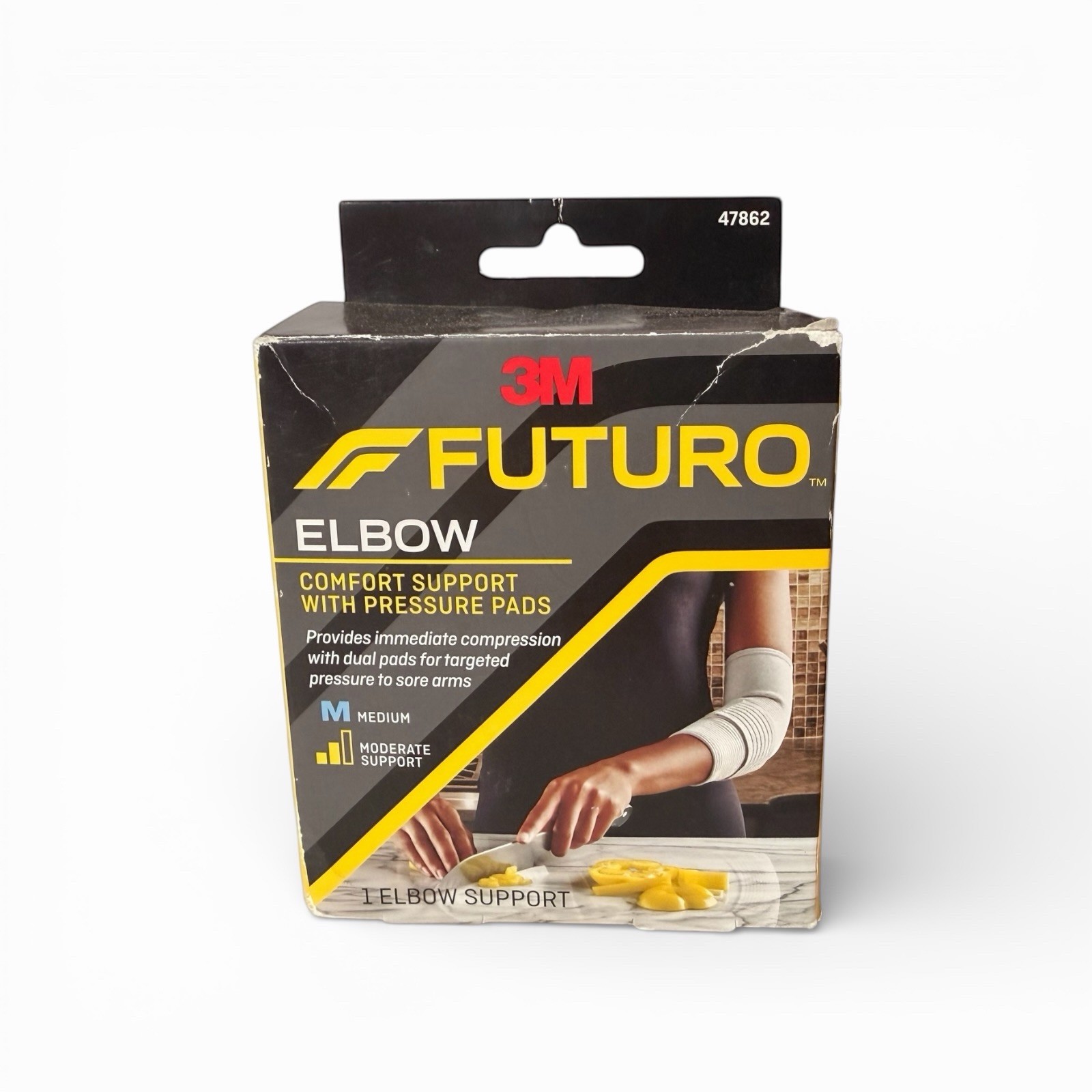 FUTURO Comfort Elbow Support with Pressure Pads, Medium 47862