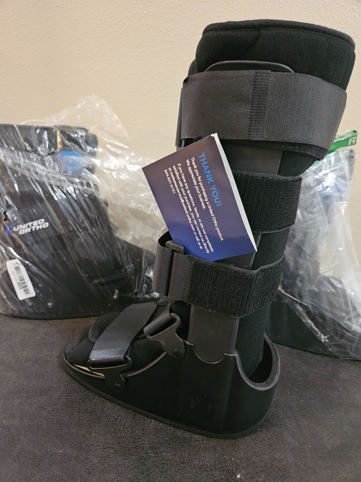 United Ortho Short Air Cam Walker Fracture Boot, Small, Black