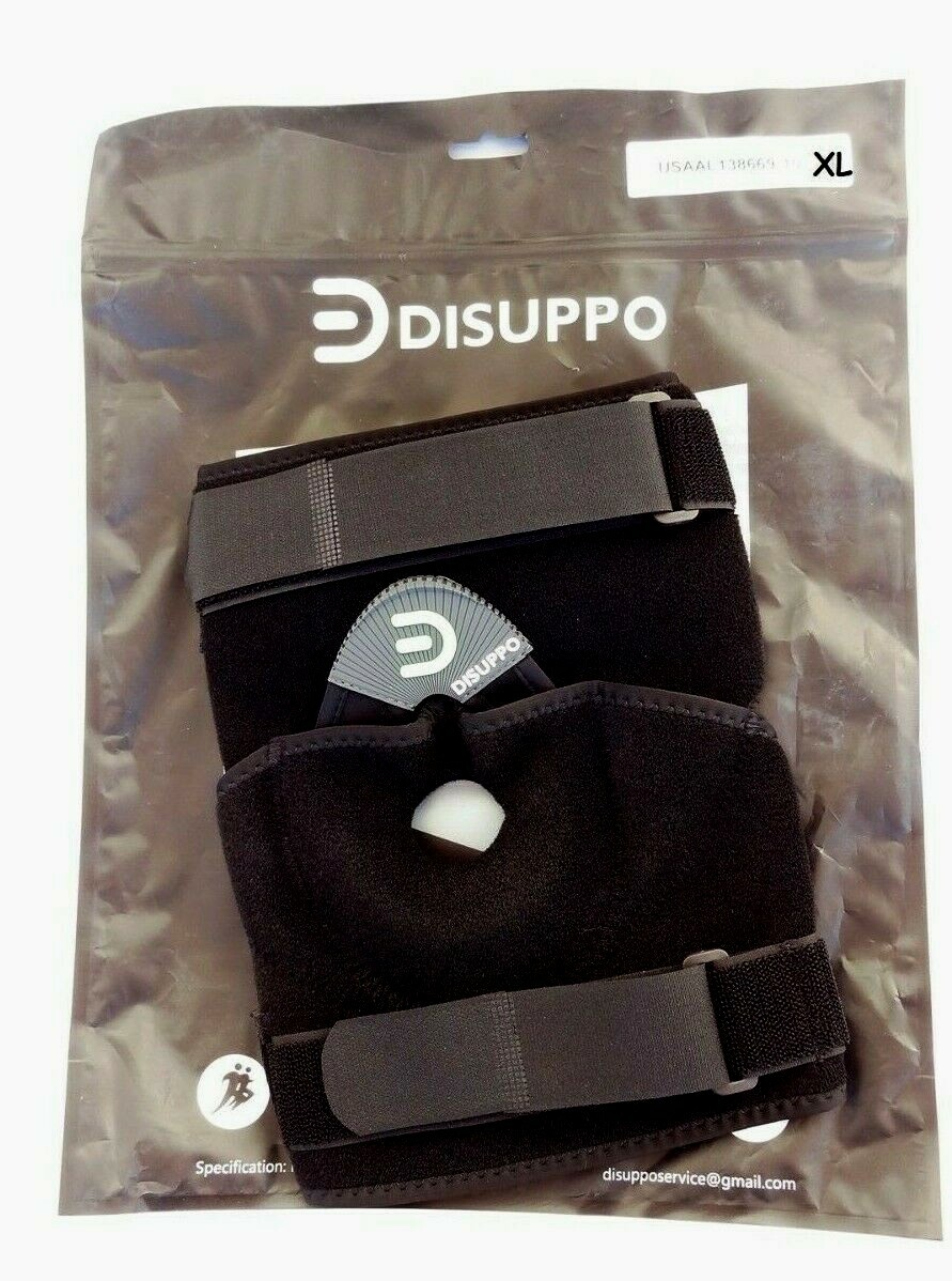DISUPPO Knee Brace Support Adjustable Open Patella Tears Swelling Relief Sz. XL