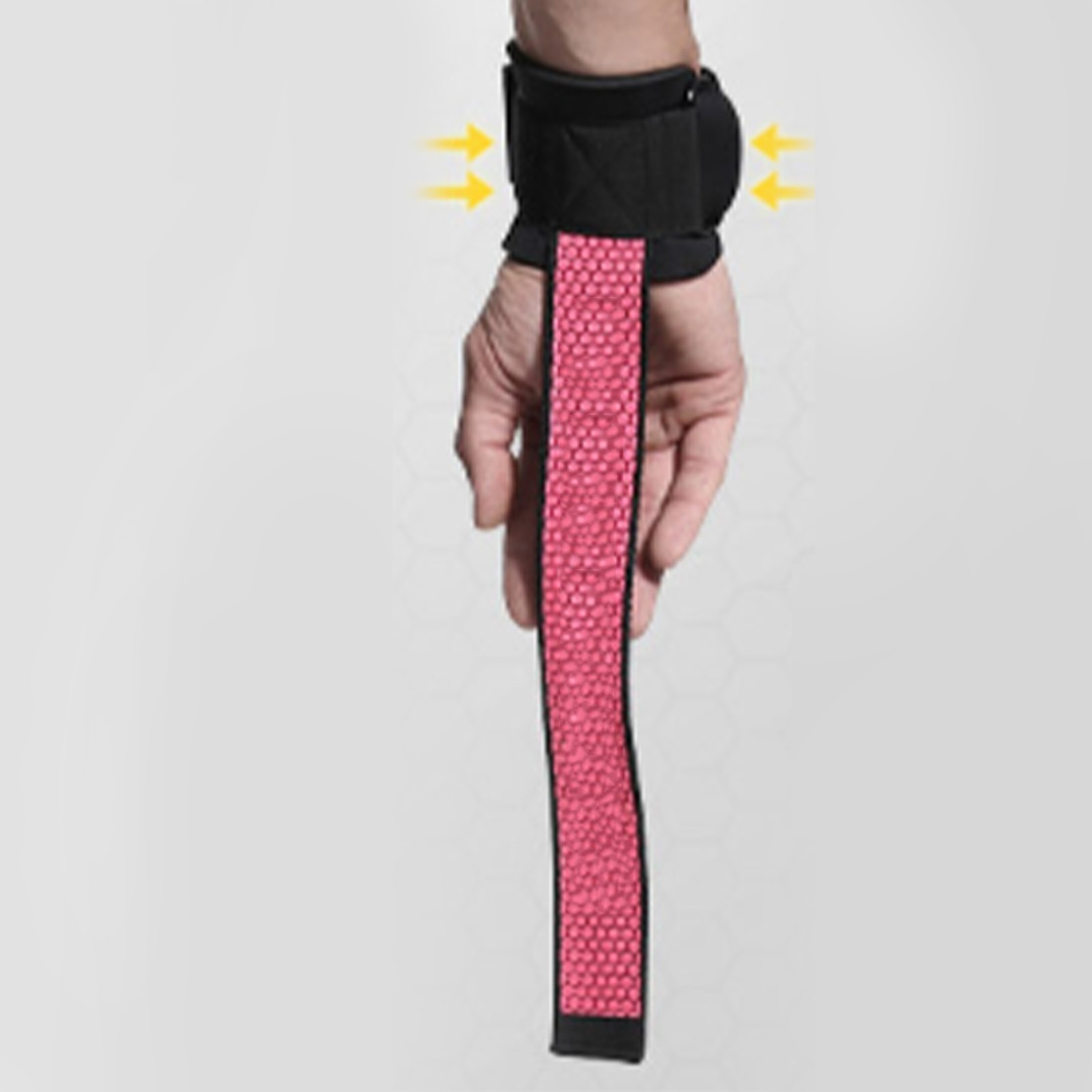 2PCS Anti Slip Weightlifting Wrist Strap For Fitness Black SCIT