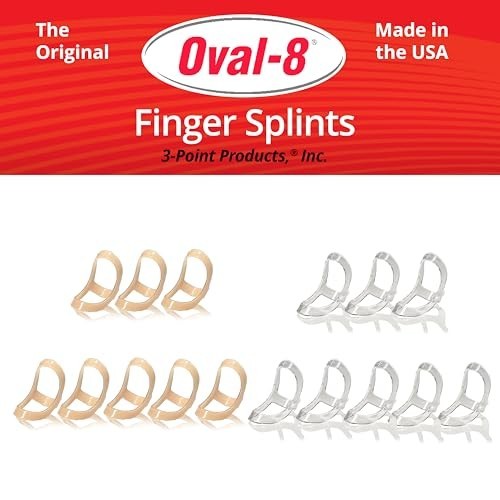 Multi-Size Oval Finger Splint Pack – Sizes 6, 7, 8 – 3 Pieces for Pain Relief