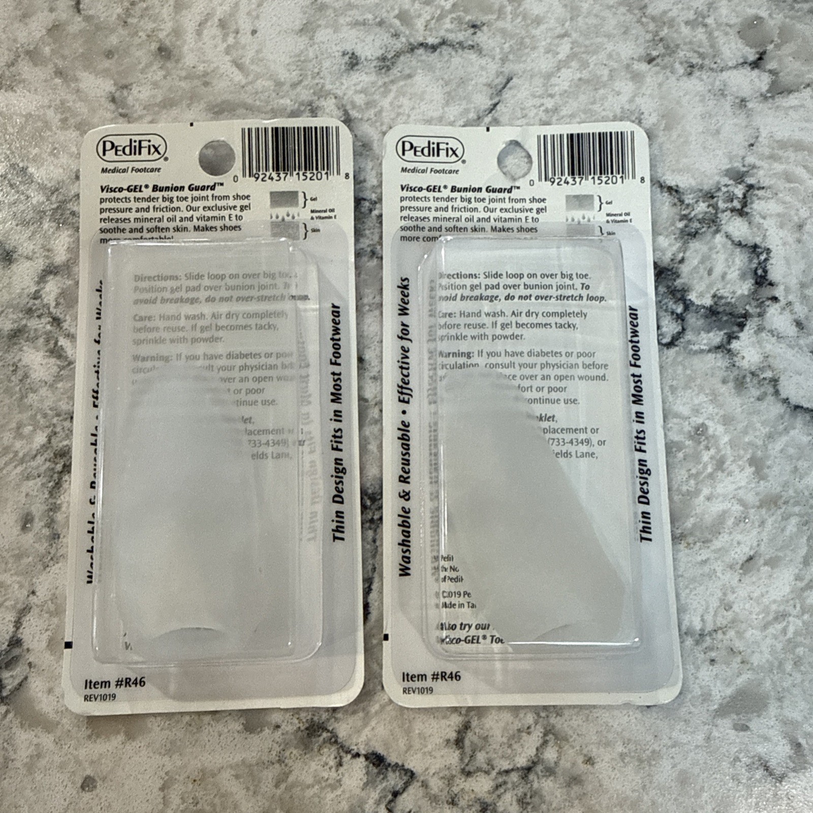 Pedifix Opaque Bunion Protector One Size Non-Closure for Either Foot X2