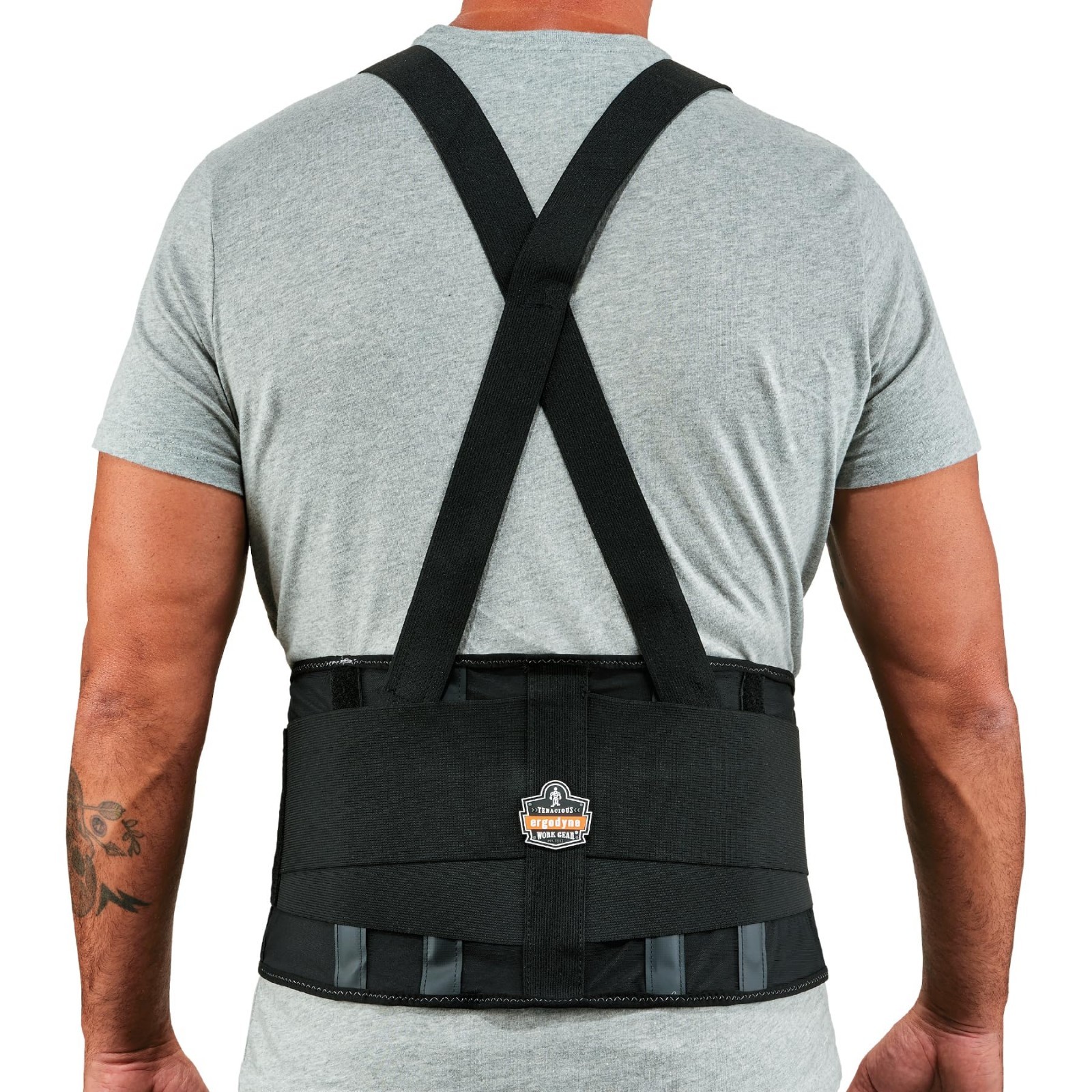 Universal Back Support Belt, 8.75″ Spandex, Fits Waist 28″-46″, Black, Comfort &