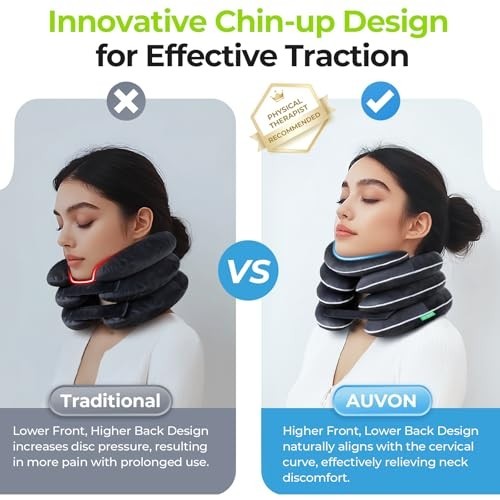 Inflatable Neck Stretcher for Cervical Traction, 3-Layer Design, Neck Brace Pill