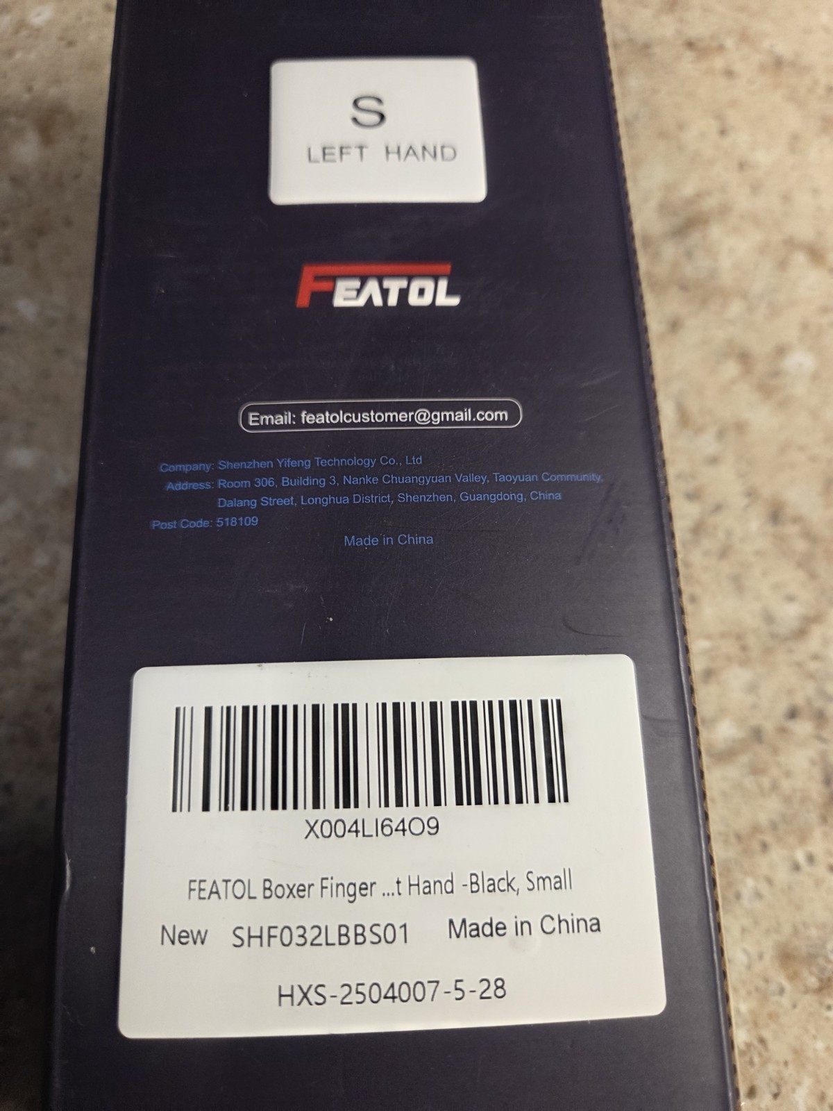 Featol Unisex Sz. Small Boxer Fracture Splint / Trigger Finger Splint. L Hand