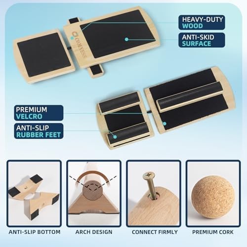 Versatile 40 Inch Beech Wood Balance Beam for Home Use – Enhance Balance, Ank…