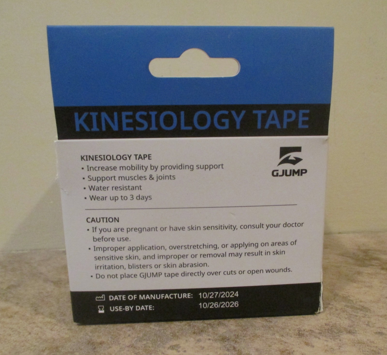 2 Roll Pkg of Kinesiology Tape – 2″ – Blue & White – NIP