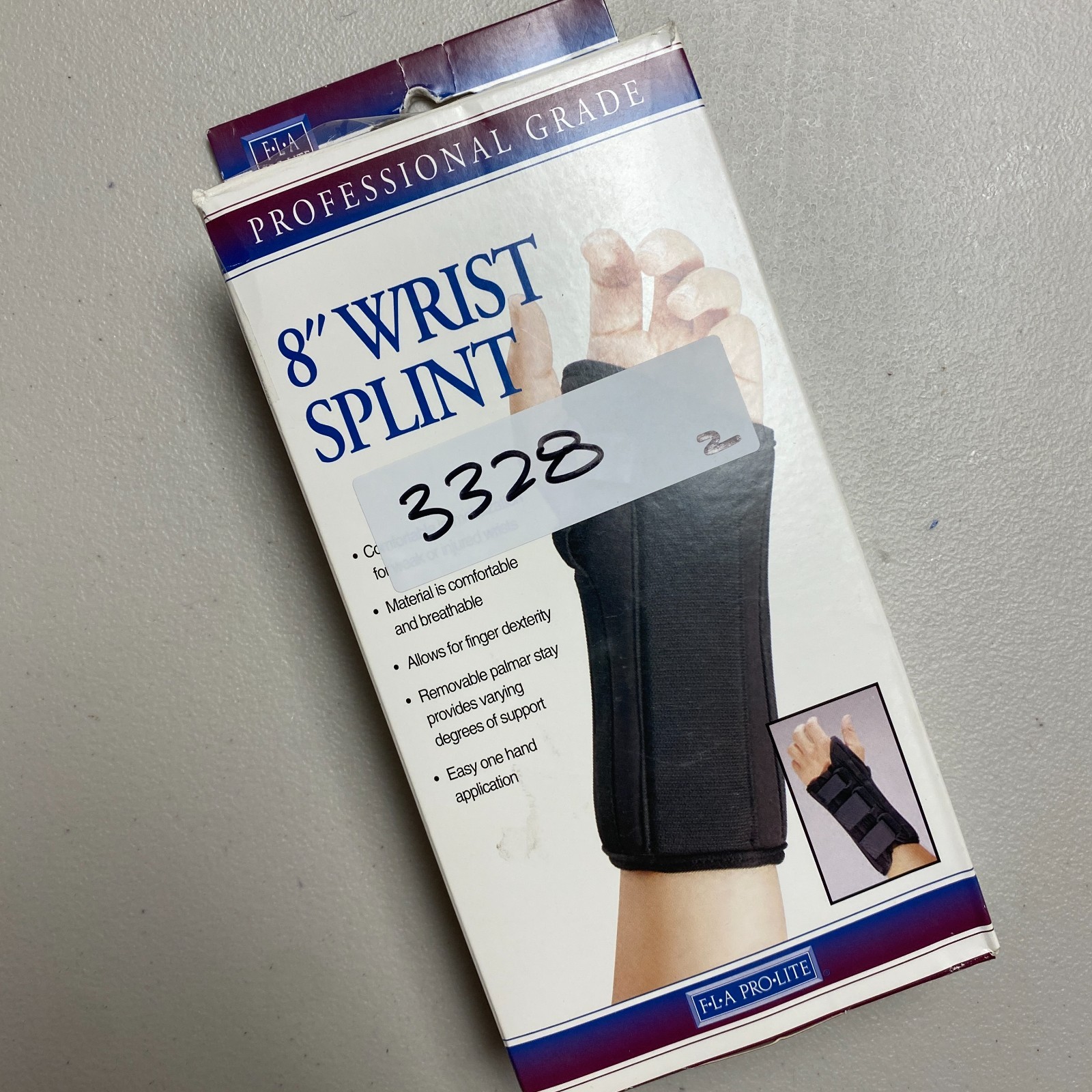 New Fla Pro Lite 8″ Wrist Splint Professional Grade Compression Small Right