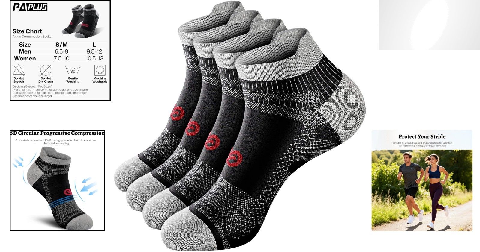 Compression Ankle Socks for Sports & Daily Wear – Available in Multiple Sizes