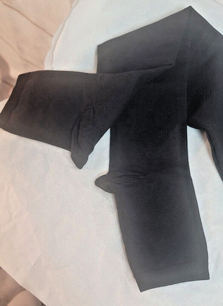 NEW 20-30 mmHg Compression Stockings ~ Unisex ~ Thigh High, Dot Top ~ Black ~ M