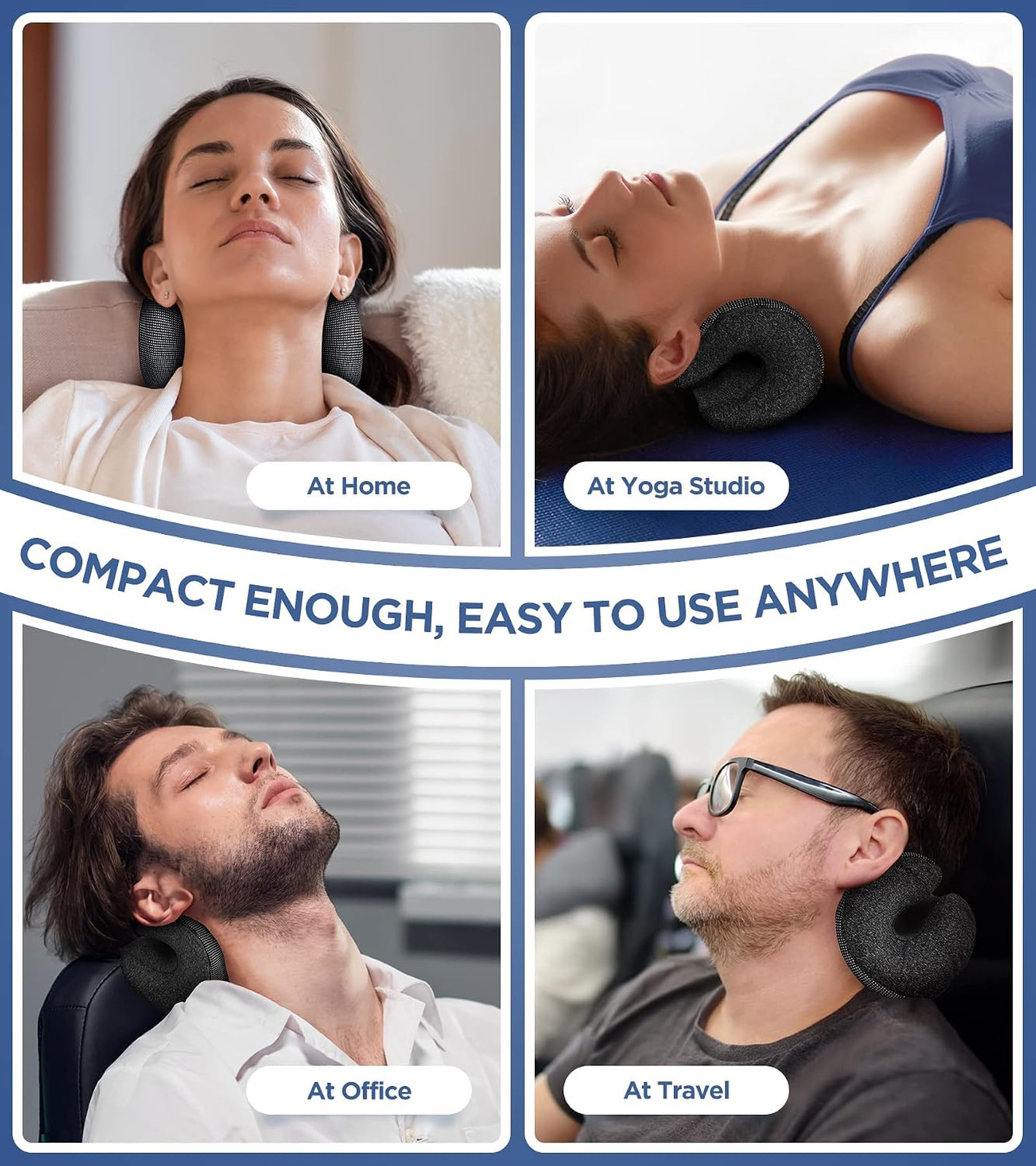 Neck Stretcher Magnetic Therapy Cover 2 Modes Gentle Strong Pain Relief Cervical