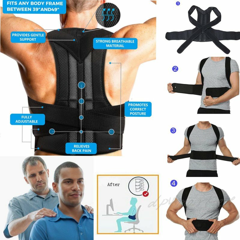 Magnet Therapy Body Posture Corrector Back Pain Belt Brace Shoulder Support Belt