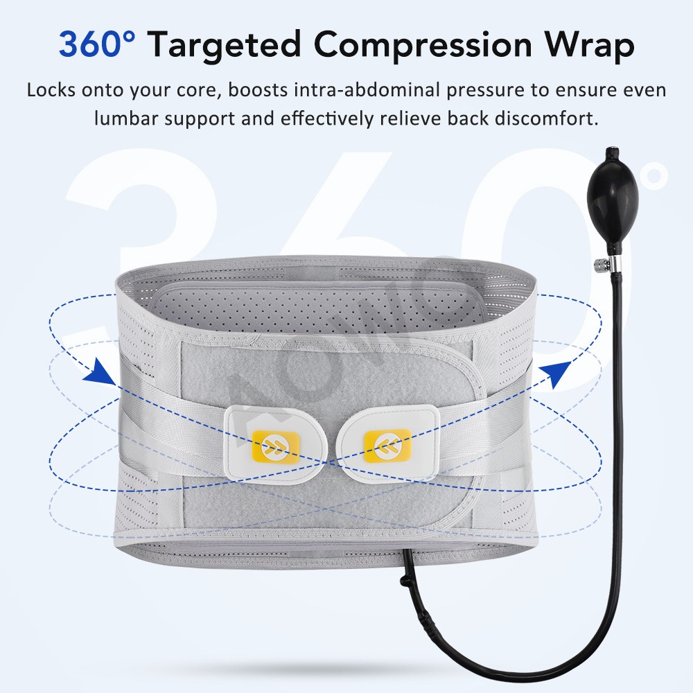 Medical-Grade Lumbar Support Belt for Back Pain Relief with Steel Plates、M-XXL