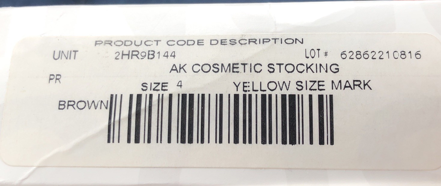 Knit-Rite Above Knee Cosmetic Stocking Sz 4 BROWN SKU: 2HB9B144 New