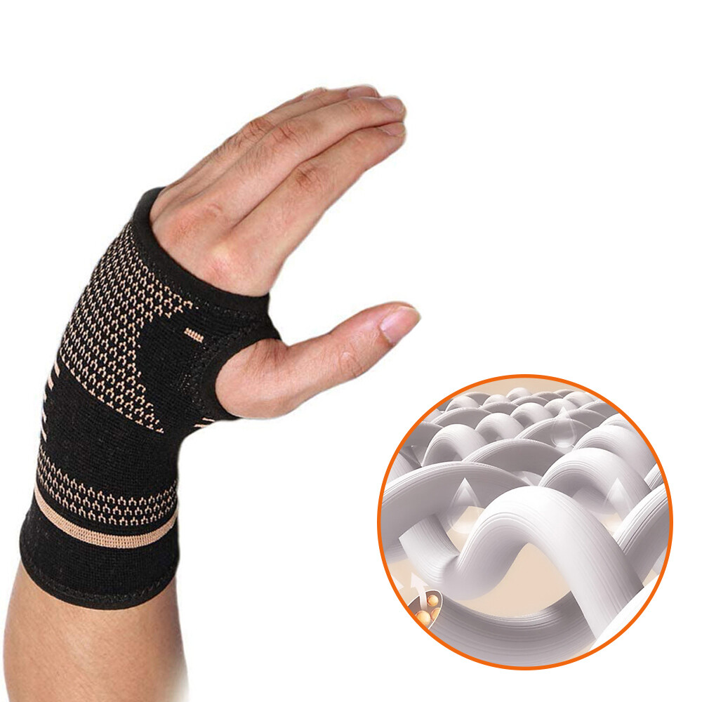 Arthritis Recovery Glove Compression Pain Relief Hand Copper Wrist Support Brace