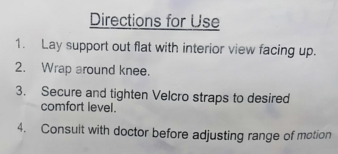 ProLine Innovations PL-32/33 ROM Knee Support Brace New Universal Bilateral L/R