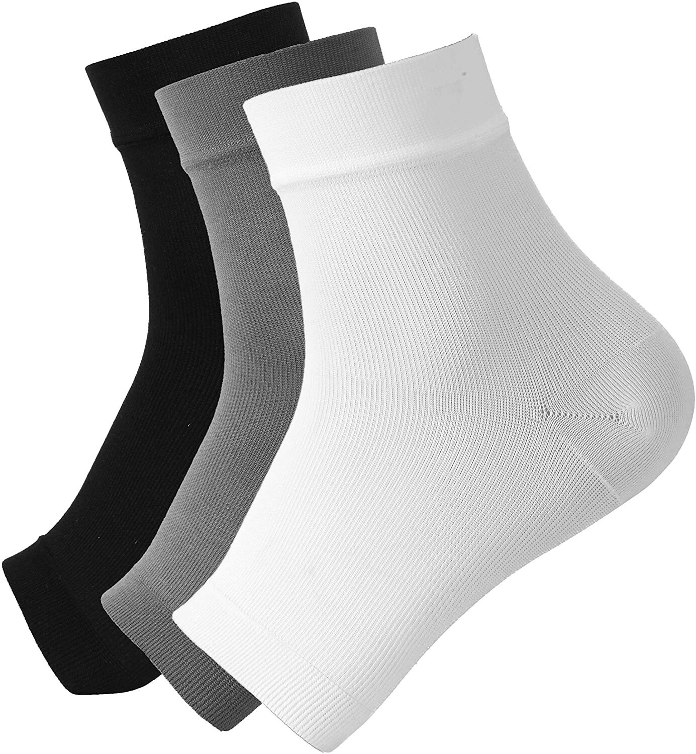 STITCH & FLOW Plantar Fasciitis Compression Socks Heel, Ankle & Arch 2PK 4 Pair