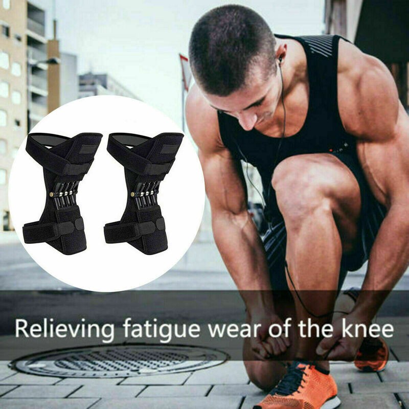 Power Knee Stabilizer Pads (1 Pair), Breathable (Black)