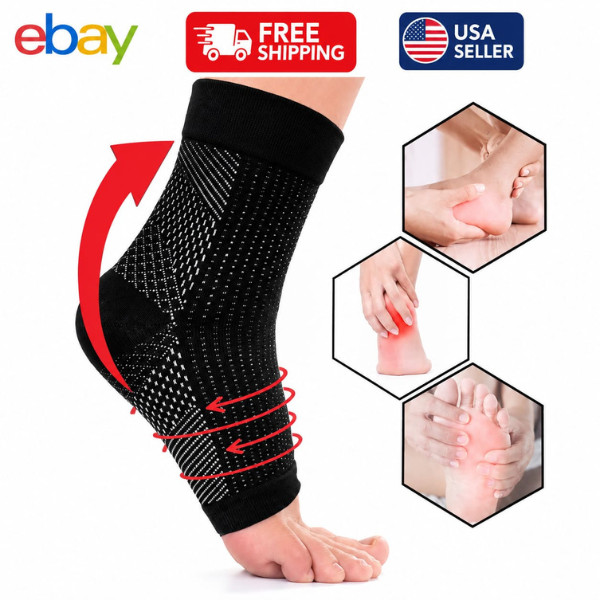 1 Pair Compression Toeless Socks Ankle Support Plantar Fasciitis Foot Relief