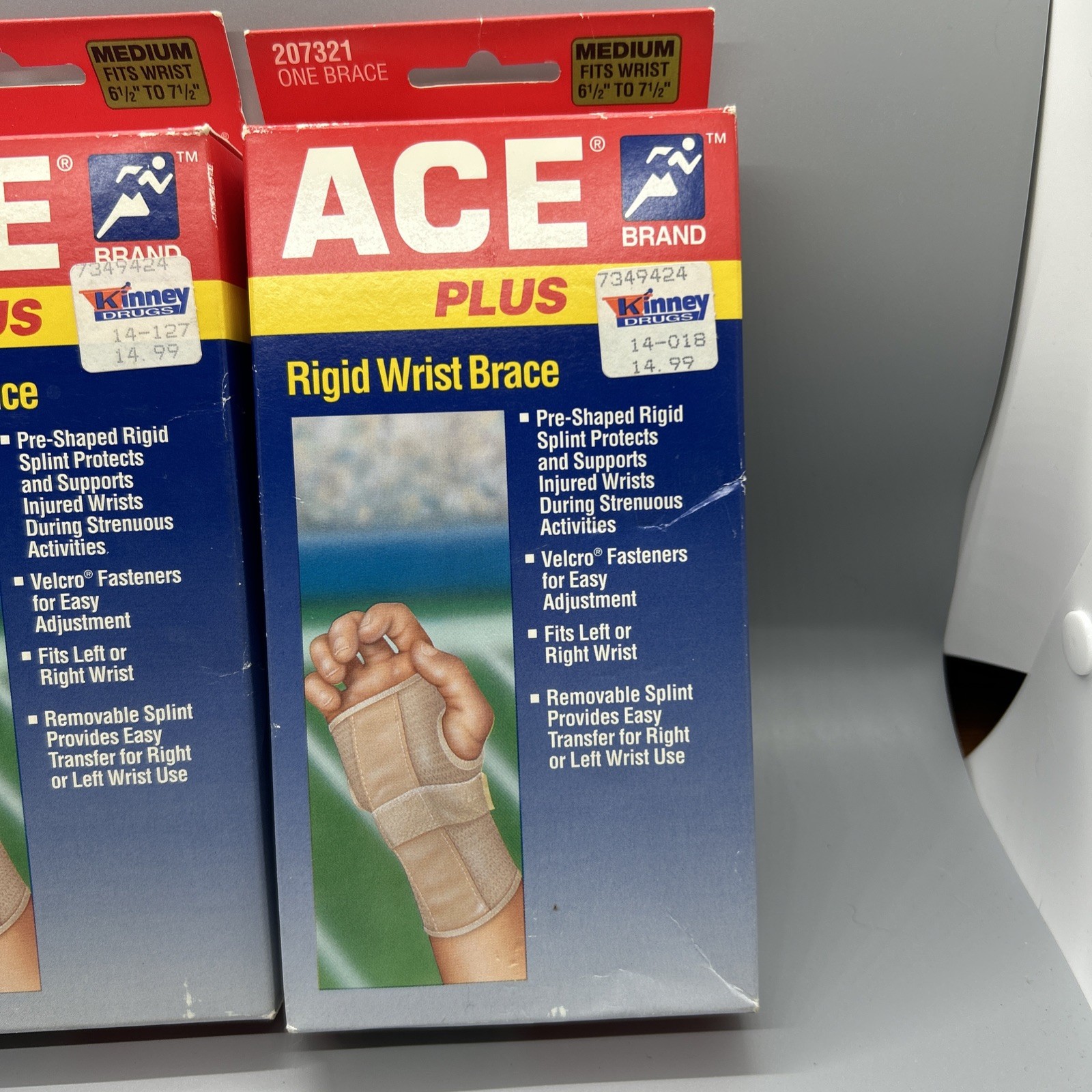 Ace Plus Wrist Brace Size medium 6 1/2 – 7 1/2 Inch Both Boxes New In Box