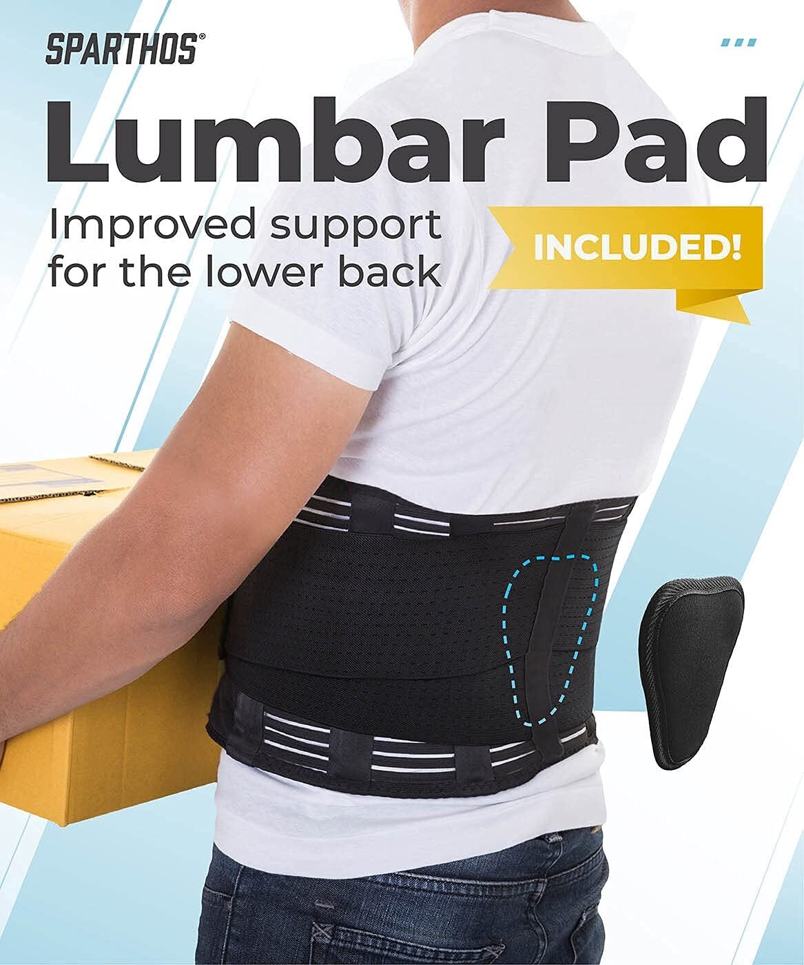 Sparthos Back Support Belt Immediate Relief from Back Pain, Sciatica
