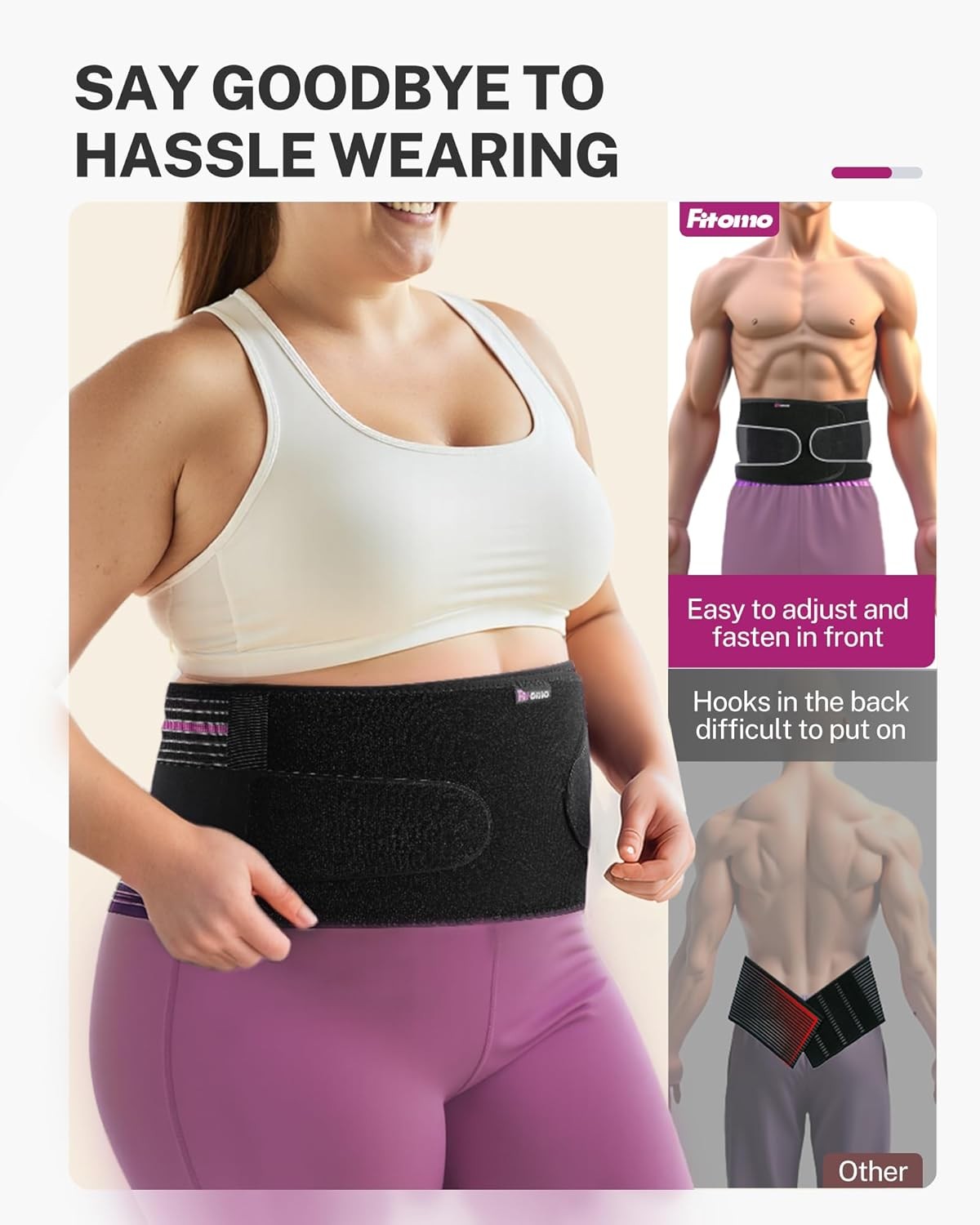 Umbilical Hernia Belt for Men and Women Abdominal Support Binder with Compress