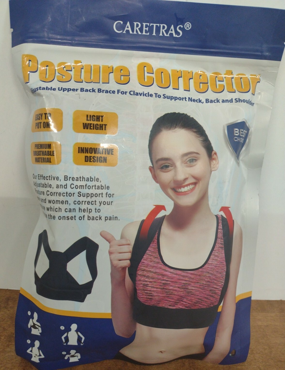 Caretras Size M Posture Corrector For Women & Men Back & Shoulder Support