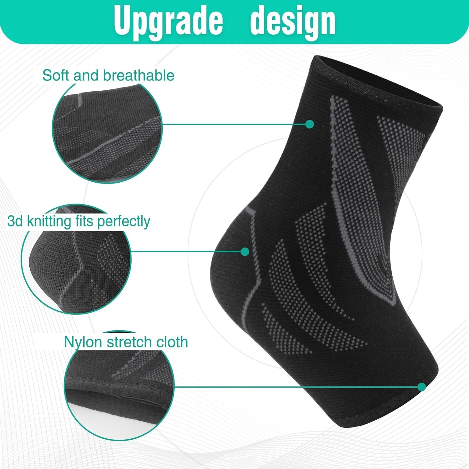 Ankle Guards,2 Pairs Ankle Brace for Women & Men,Ankle Compression Sleeve,Volley
