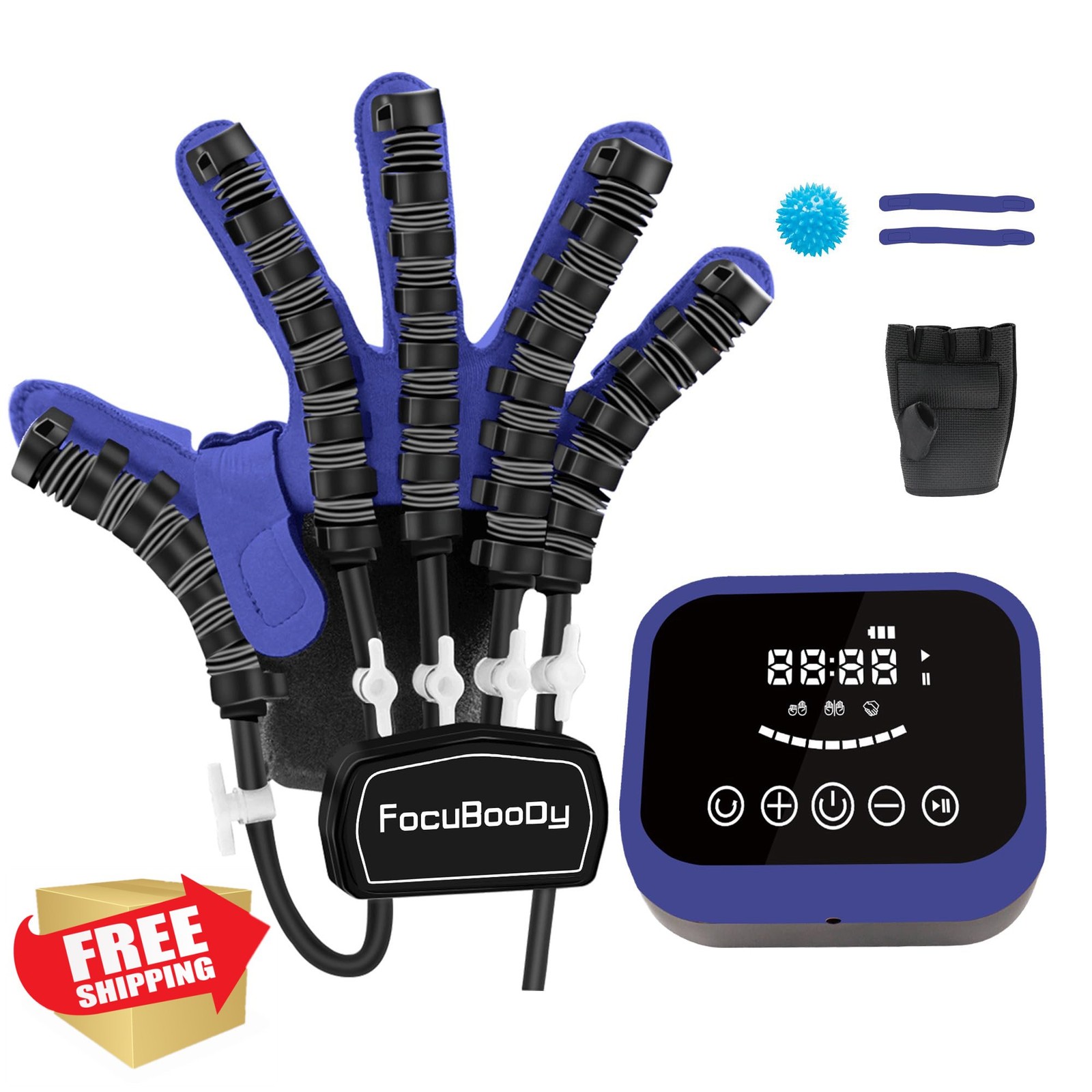 FocuBoody Rehab Gloves Right Hand Blue L