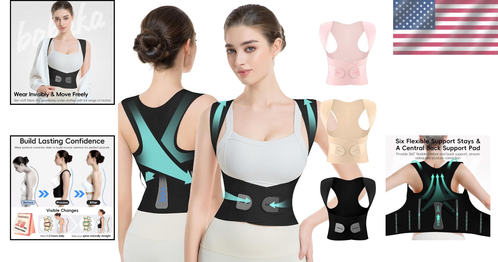 Breathable Women’s Posture Corrector – Invisible Back Support for Everyday Use