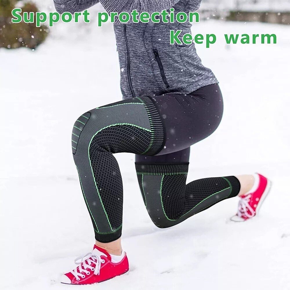 Full Leg Knee Brace Compression Sleeve Sport Support Stabilizers Injury Recovery