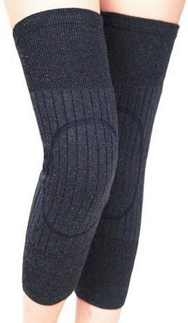 Unisex Winter Warm Thicken Cashmere Wool Knee Brace Support Pads Leg Warmers Thi