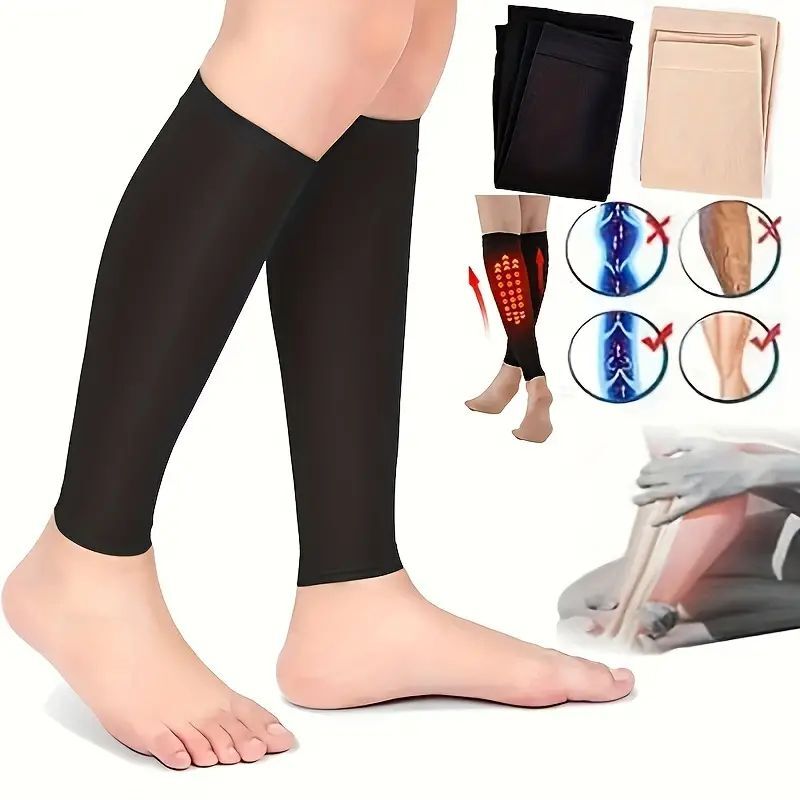 1 Pair Compression Calf Sleeve Running Leg Support Brace Sport Shin Splint Socks