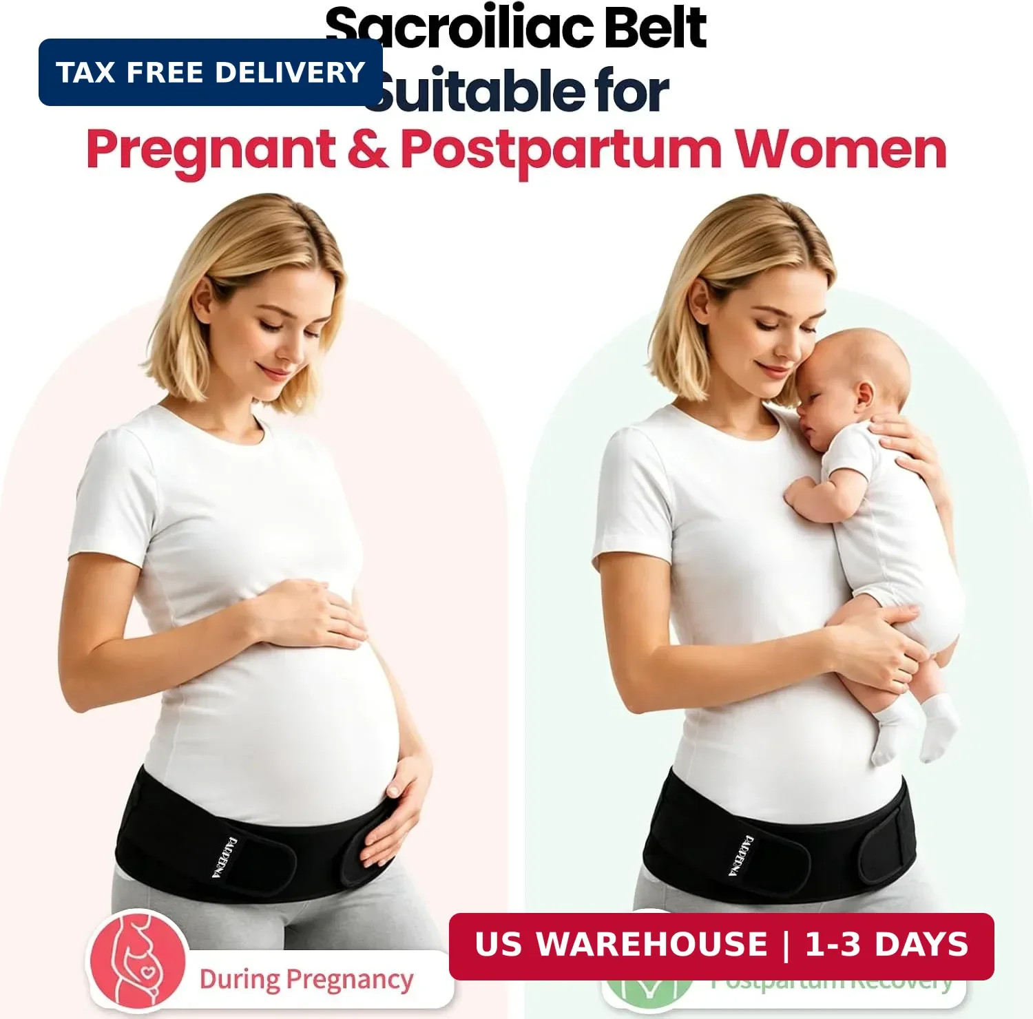 Sacroiliac SI Hip Belt for Women Men SI Joint Hip Belt Lower Back Support Brace