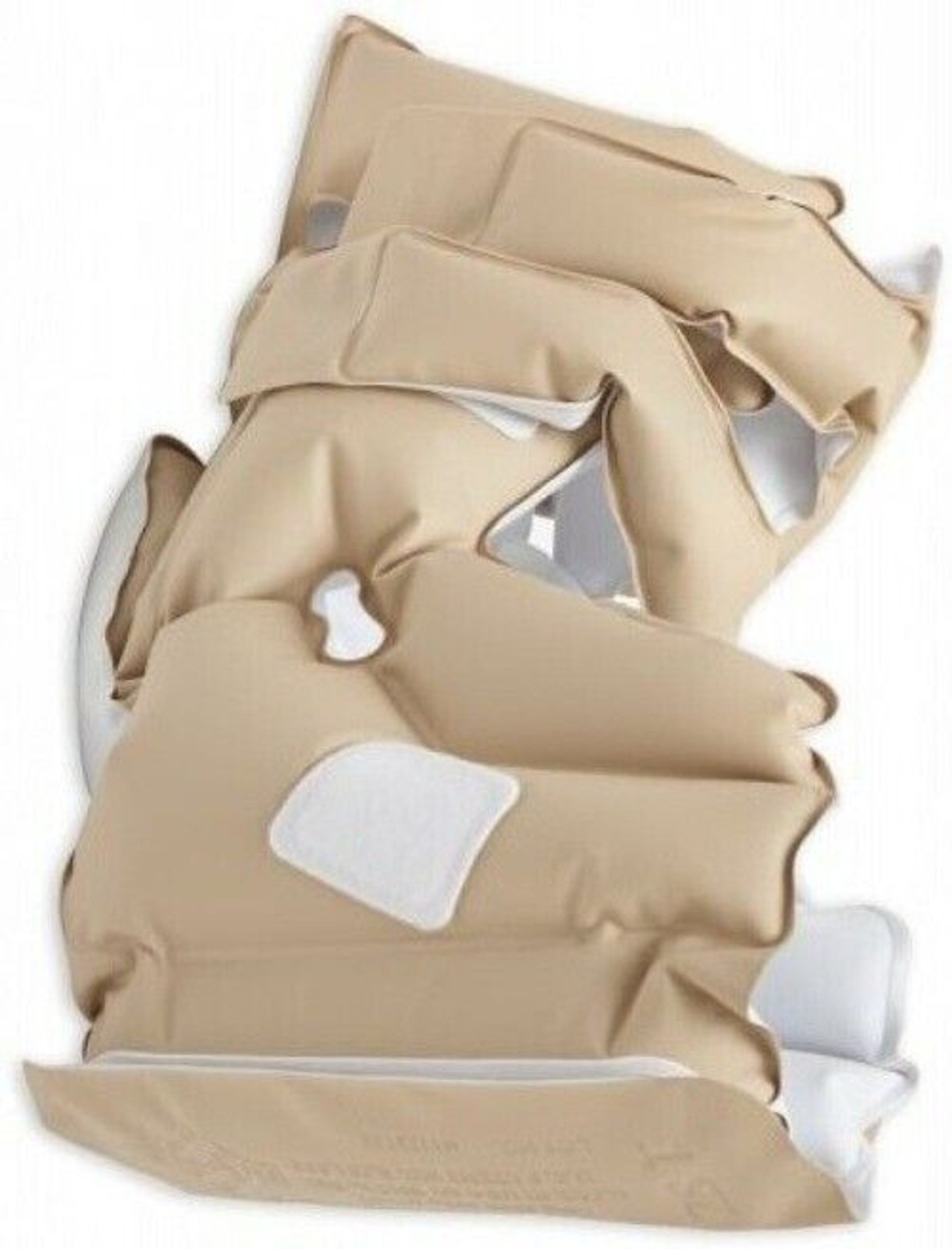 Waffle Heel Elevator Single Boot Beige Antimicrobial Air-Filled Straps & Pad 1 S